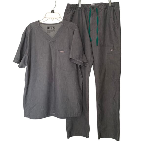 Figs Cairo Cargo Scrub Pants Technical Collection Set Graphite Zipper Fly Medium - Picture 1 of 10